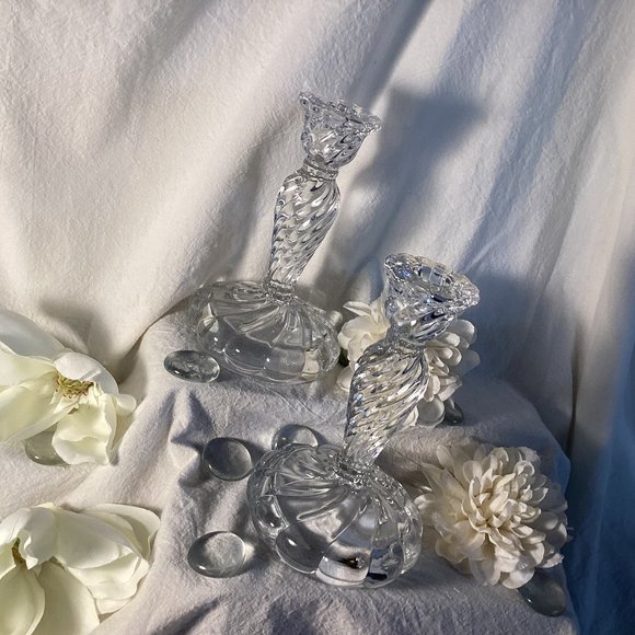 Fostoria Colony style candle stick pair - Picture 5 of 6